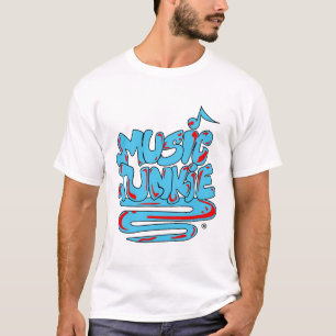 Camiseta Vermelho azul do logotipo