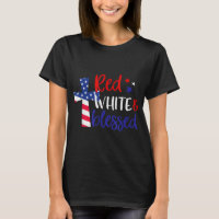 Vermelho Branco abençoado americano Jesus Cruz Cri