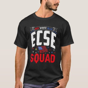 Camiseta Vermelho Branco Azul ECSE Esquadra 4 de Julho Prof