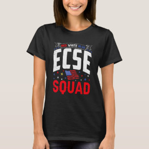 Camiseta Vermelho Branco Azul ECSE Esquadra 4 de Julho Prof