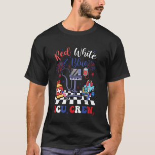 Camiseta Vermelho Branco Azul Equipe de Enfermagem da UTI 4