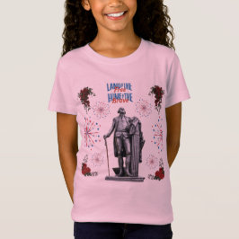 Camiseta Vermelho Branco Brilho rosa claro