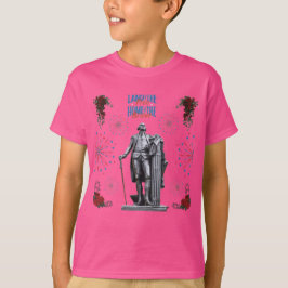 Camiseta Vermelho Branco Brilho rosa quente