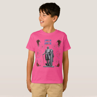 Camiseta Vermelho Branco Brilho rosa quente