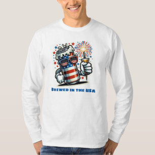 Camiseta Vermelho, Branco & Cerveja – Divertido Dia 4 de Ju