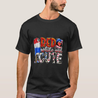 Camiseta Vermelho Branco E Americano Fofo 4 De Julho