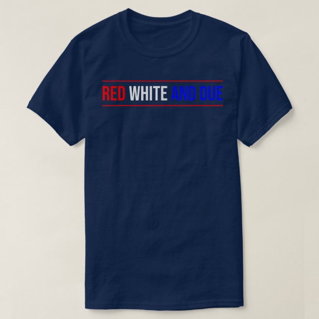 Camiseta Vermelho Branco e Aviso de Gravidez Devido para 4º (Frente do Design)