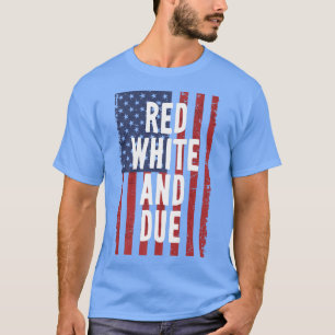 Camiseta Vermelho Branco e Gravidez Devida 4 de julho Indep