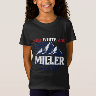 Camiseta Vermelho, Branco e Miller Lite