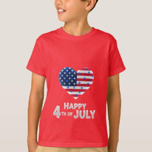 Camiseta Vermelho, Branco e Ousado: Coleção de Impressões P