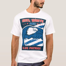 Camiseta Vermelho, Branco e Patriota Azul