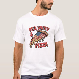 Camiseta Vermelho, Branco & Pizza – Pizza da Bandeira Ameri
