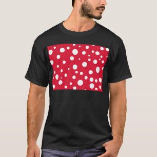 Camiseta Vermelho brilhante com divertimento branco do