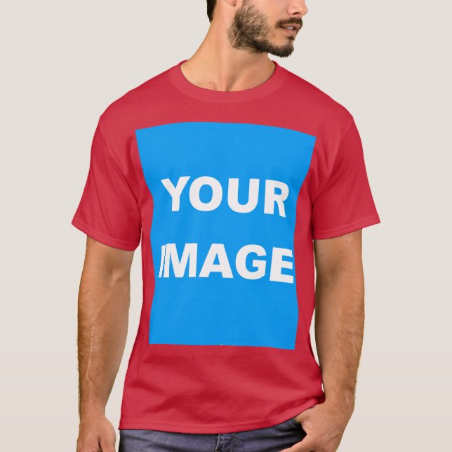 Camiseta Vermelho Cardeal Adicione Sua Foto De Imagem (Frente)