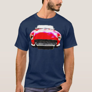 Camiseta Vermelho clássico de alto contraste de 1970 MGB