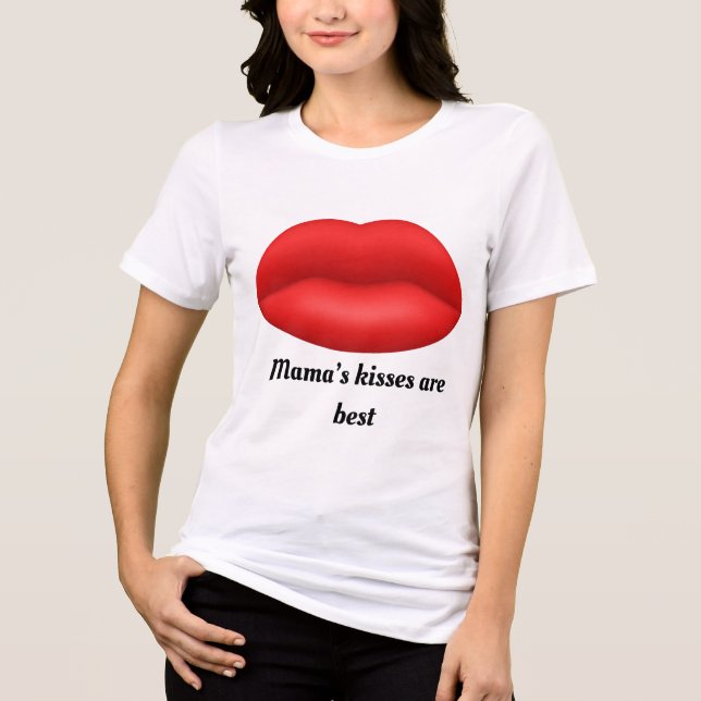 Camiseta Vermelho como mamas amam (Frente)