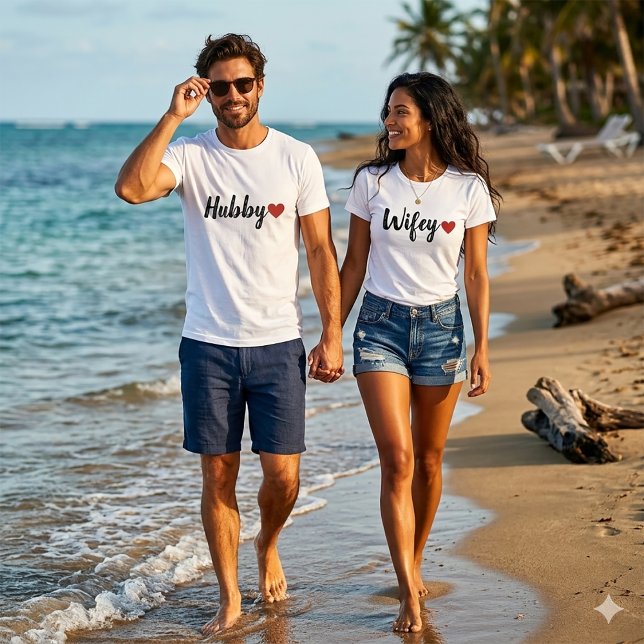 Camiseta Vermelho Coração Feminina com Script Pret (Criador carregado)