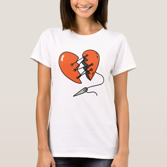 Camiseta Vermelho Coração Quebrado (Frente)