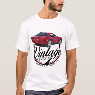 Camiseta Vermelho Corveta da garagem do vintage
