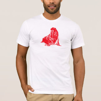Camiseta vermelho da morsa