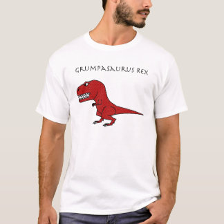 Camiseta Vermelho de Grumpasaurus Rex Textured