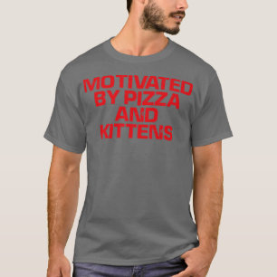 Camiseta Vermelho Dizendo Engraçado Motivado Por Pizza E Ga