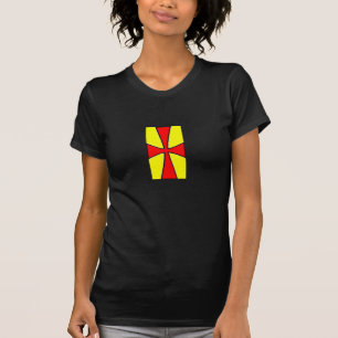 Camiseta Vermelho do cruzado/camisa customizável do ouro T