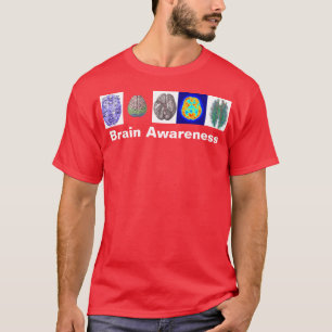 Camiseta Vermelho do T da consciência do cérebro