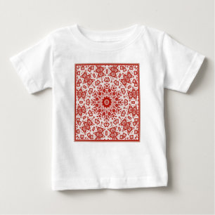 Camiseta vermelho e branco, etnia bandana