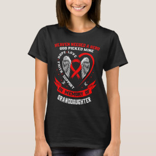 Camiseta Vermelho Em Memória Da Doença Cardíaca Da Avó