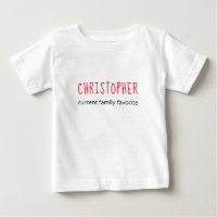 Vermelho Favorito da família atual personalizada