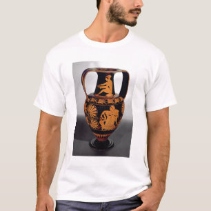 Camiseta Vermelho-figura amphora do sótão que descreve um