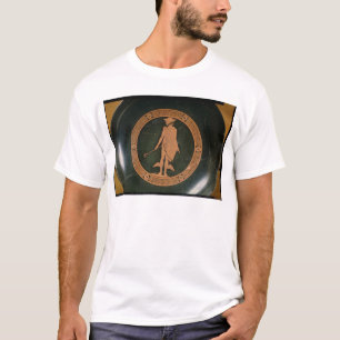 Camiseta Vermelho-figura grega copo, descrevendo o deus