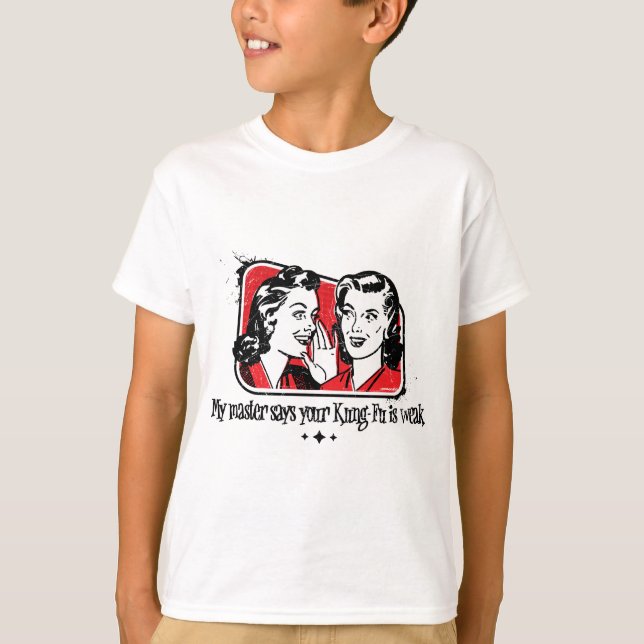 Camiseta Vermelho fraco de Kung-Fu (Frente)