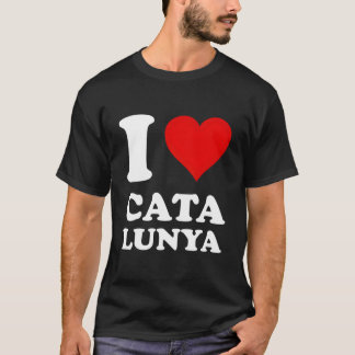 Camiseta Vermelho He Eu Amo Catalunha