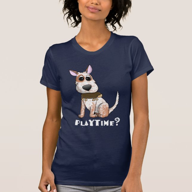 Camiseta Vermelho Heeler dos desenhos animados do Playtime (Frente)