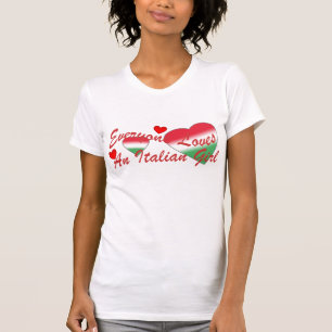 Camiseta Vermelho italiano da menina dos amores