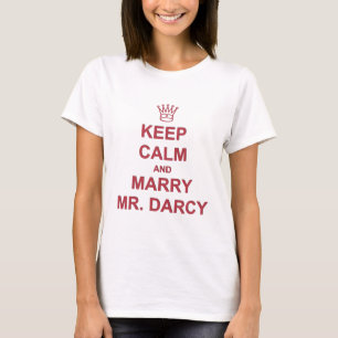 Camiseta Vermelho - mantenha a calma e case o Sr. Darcy