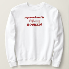 Camiseta Vermelho Meu Fim De Semana Está Reservado Fofo Liv