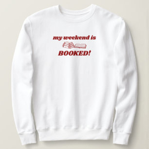 Camiseta Vermelho Meu Fim De Semana Está Reservado Fofo Liv