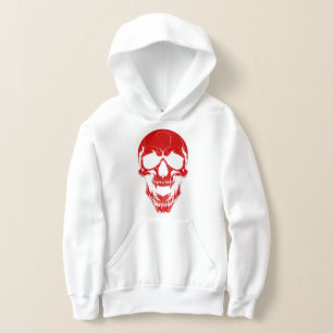 Camiseta vermelho-monstro assustador do crânio de vampiro m