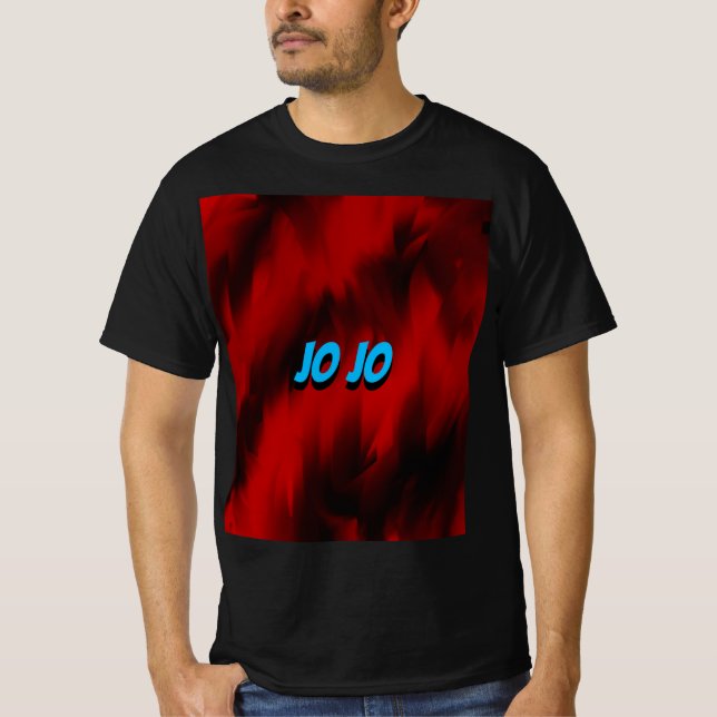 Camiseta Vermelho negro chama moderna tendência geométrica  (Frente)