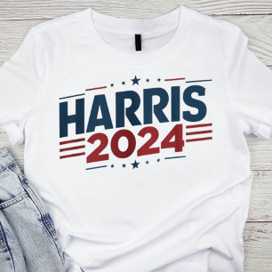 Camiseta Vermelho Patriótico, Branco e Azul Harris 2024