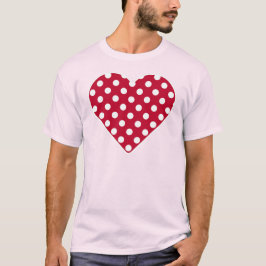 Camiseta Vermelho + Pontos Brancos Polka