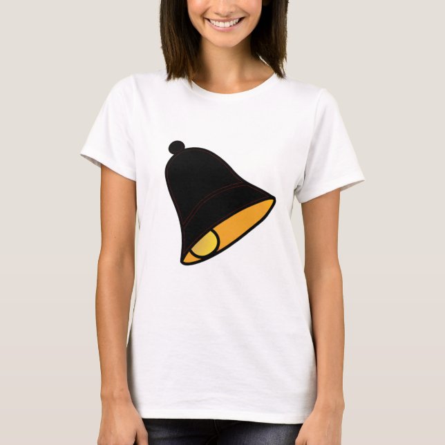 Camiseta Vermelho preto de Bell 45 graus os presentes de (Frente)