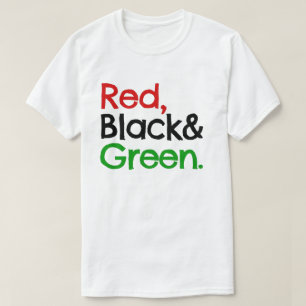 Camiseta Vermelho, Preto e Verde - Afro-Americano