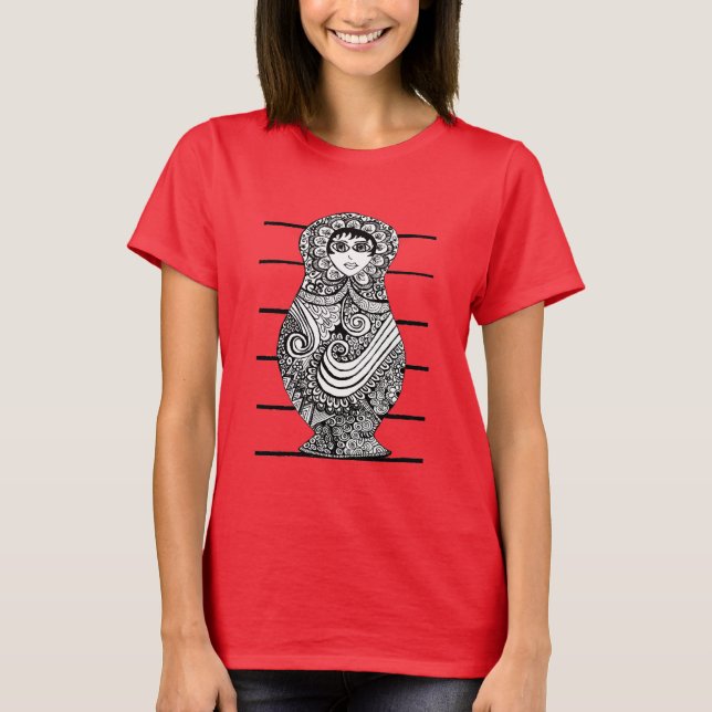 Camiseta Vermelho Rosa-Rosa-Rosa-Rússia (Frente)