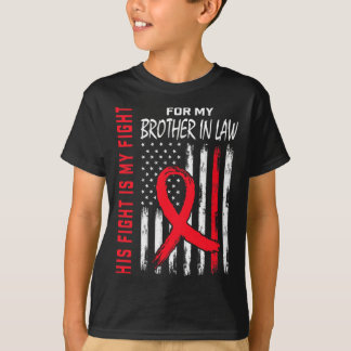 Camiseta Vermelho Seu Irmão De Luta No Awarene Contra Doenç