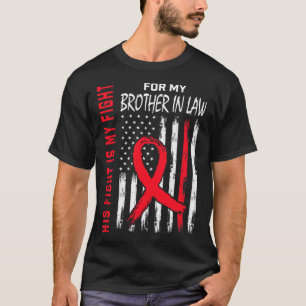 Camiseta Vermelho Seu Irmão De Luta No Awarene Contra Doenç