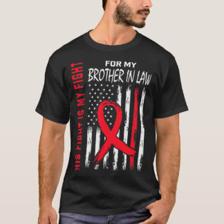 Camiseta Vermelho Seu Irmão De Luta No Awarene Contra Doenç